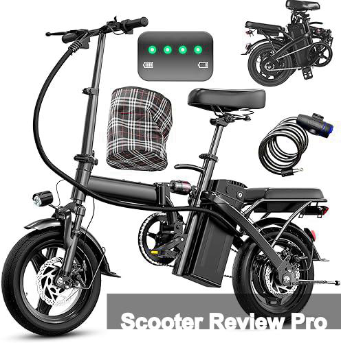 Electric Bike for Adults and Teens, 560W Motor 24MPH Compact Commuter Folding Ebike, 32 Miles Range, 48V 10Ah Battery, 3-Level Pedal Assist, 14" Foldable Mini Electric Bicycle, UL 2849 Certified