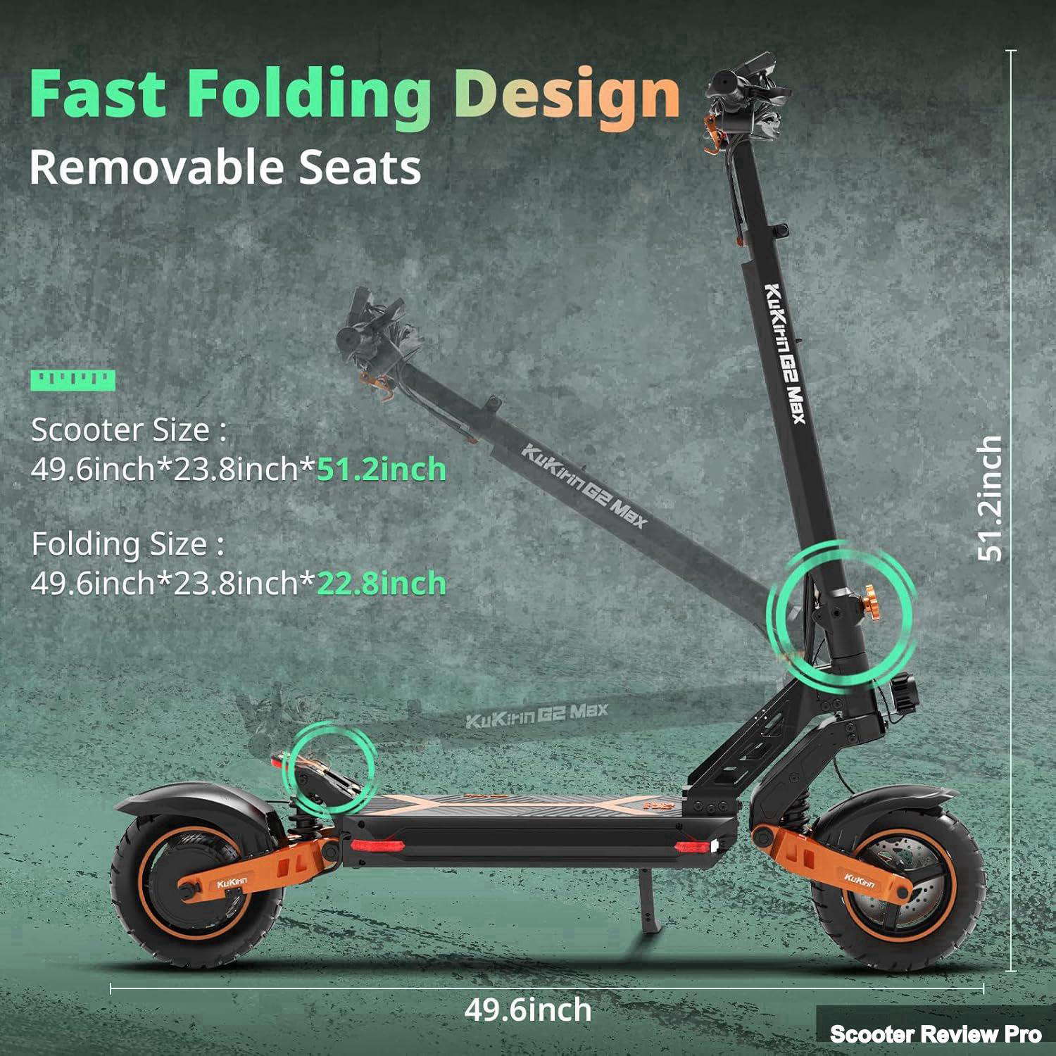 KUKIRIN G2Max Electric Scooter with Removable Seat