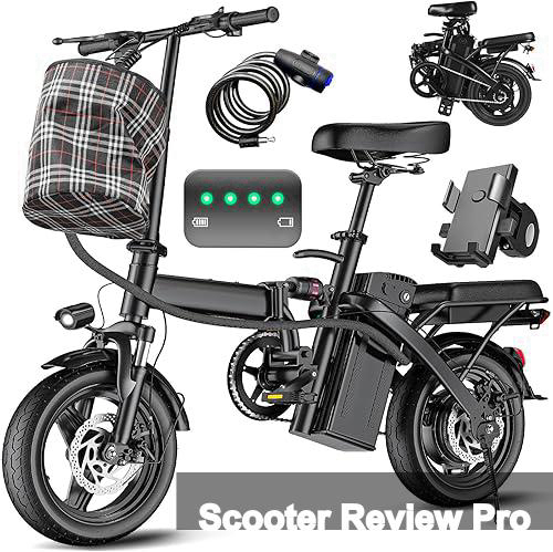 Electric Bike for Adults Teens, Commuter City Folding ebike with 560W Motor and 48V Battery, 24MPH 3-Level Pedals Assist, Dual Disc Brakes,14" Compact Foldable Electric Bicycle with UL 2849 Certified Review