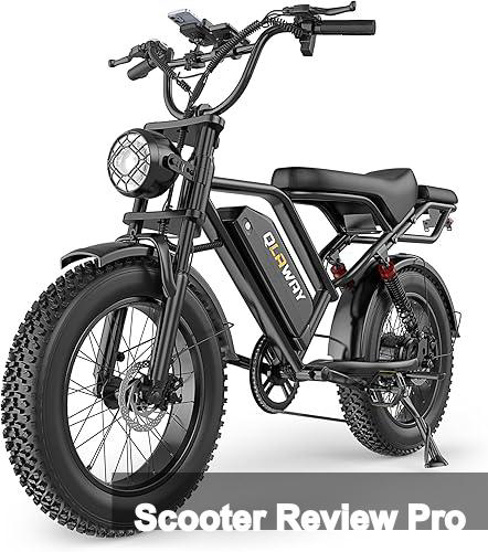 500W/750W Fat Tire Electric Dirt Bike for Adults, 48V 13.5AH/18AH Removable Battery 16"/20" Electric Motorcycle Ebikes with 31MPH Top Speed, 40-70 Miles Range, Full Suspension Review