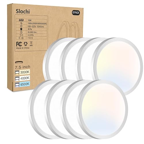 8PACK LED Flush Mount Ceiling Light Fixture