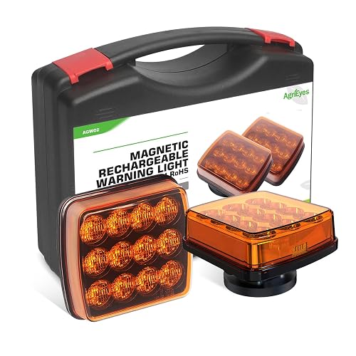 Agrieyes 2Pcs Rechargeable Flashing Lights for Vehicles