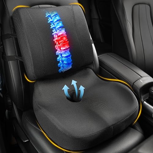 Allaboutsla Car Seat Cushion and Lumbar Back