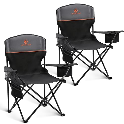 ALPHA CAMP 2-Pack Camping Chair with Cooler