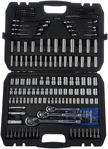 Amazon Basics 201-Piece Mechanic's Socket Tool Set