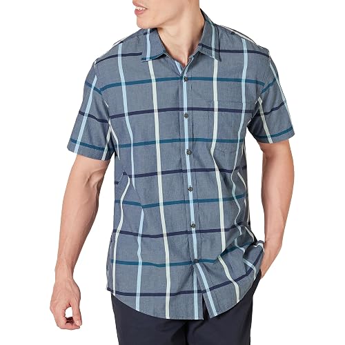 Amazon Essentials Men's Regular-Fit Short-Sleeve Poplin