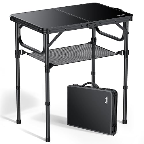Anbte 2ft Camping Table with Storage Net