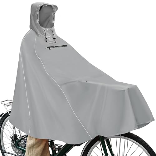 Andake Hooded Rain Poncho Waterproof Lightweight Raincoat