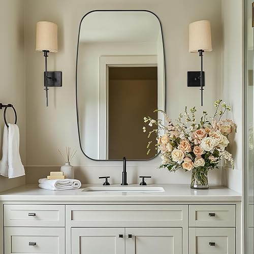 ANDY STAR 24x40” Black Bathroom Mirror