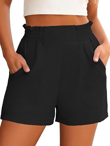 ANRABESS Shorts for Women Summer Casual Elastic