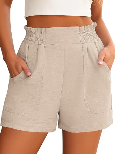 ANRABESS Shorts for Women Summer Casual Elastic