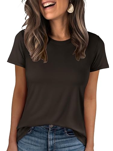 ANRABESS Women Short Sleeve Tops Summer Basic