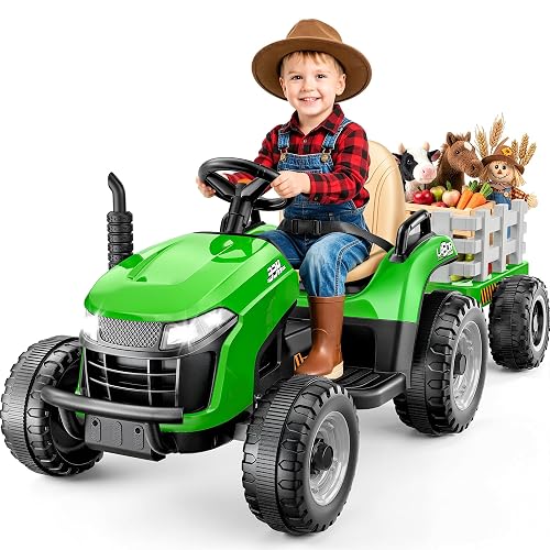 ARBELI Ride on Tractor w/Tiltable Trailer &