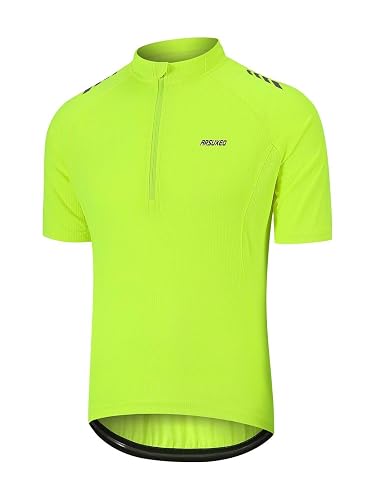 ARSUXEO 1/2 Zipper Cycling Jersey Men Short