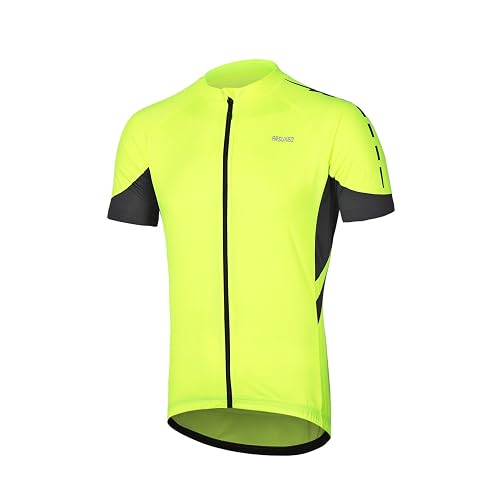 ARSUXEO Men's Short Sleeves Cycling Jersey Bicycle