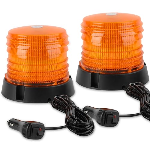 ASPL 2pcs LED Warning Flash Beacon Lights
