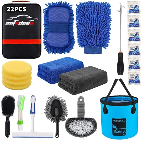 AUTODECO 22Pcs Car Wash Cleaning Tools Kit
