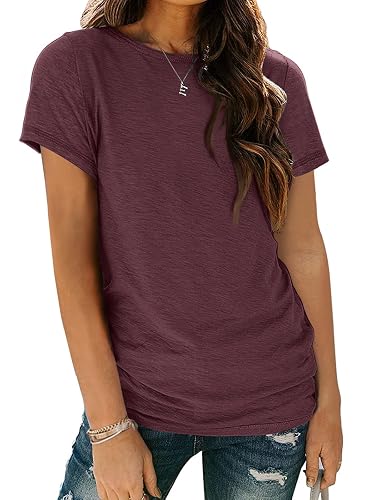 AUTOMET Women's Short Sleeve Shirts Summer Tops