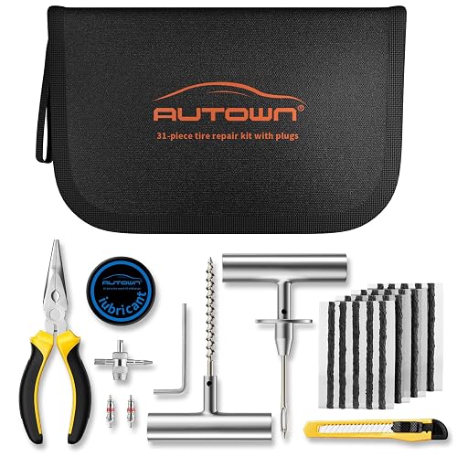 AUTOWN Flat Tire Repair Kit with Plugs