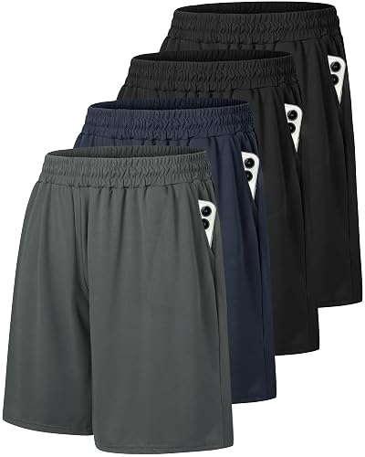 Barjneel 4 Pack Gym Mens Shorts -
