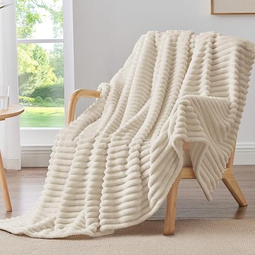 BEDELITE Fleece Throw Blanket for Couch -