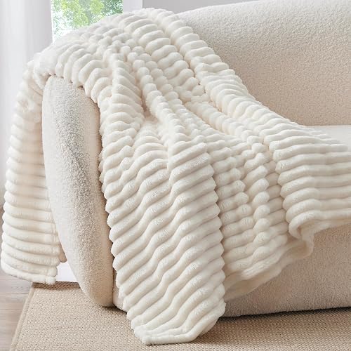 BEDELITE Fleece Throw Blanket for Couch -