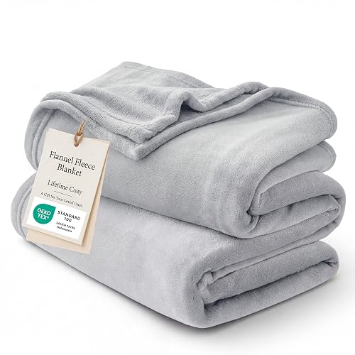 Bedsure GentleSoft Fleece Blankets Queen Size Light