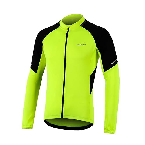 BERGRISAR Men's Basic Cycling Jerseys Long Sleeves