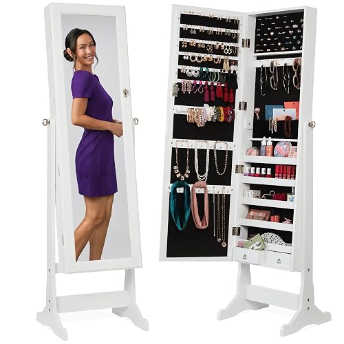 Best Choice Products Freestanding Jewelry Armoire Cabinet