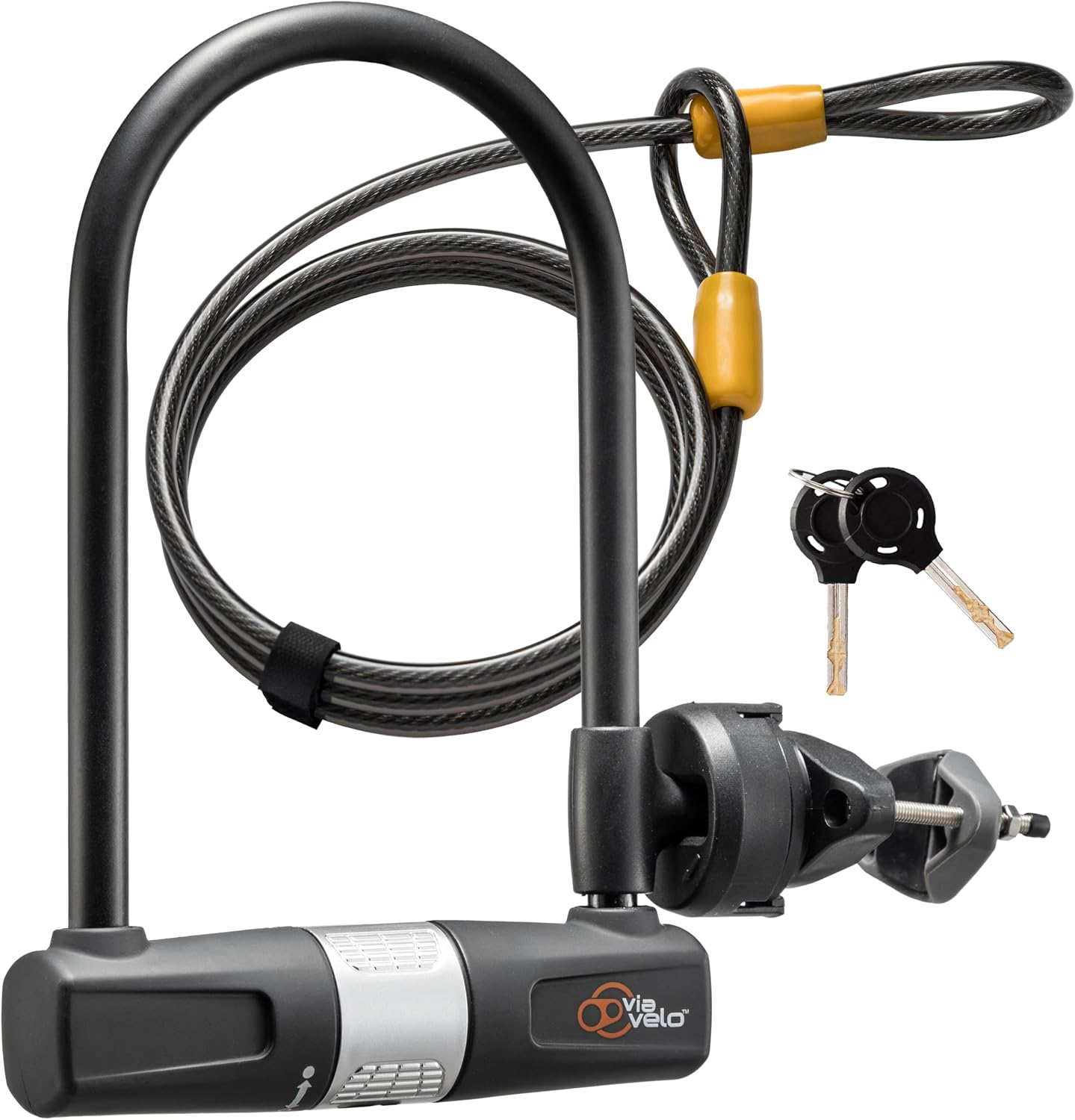 Bike U Lock with Cable Locks