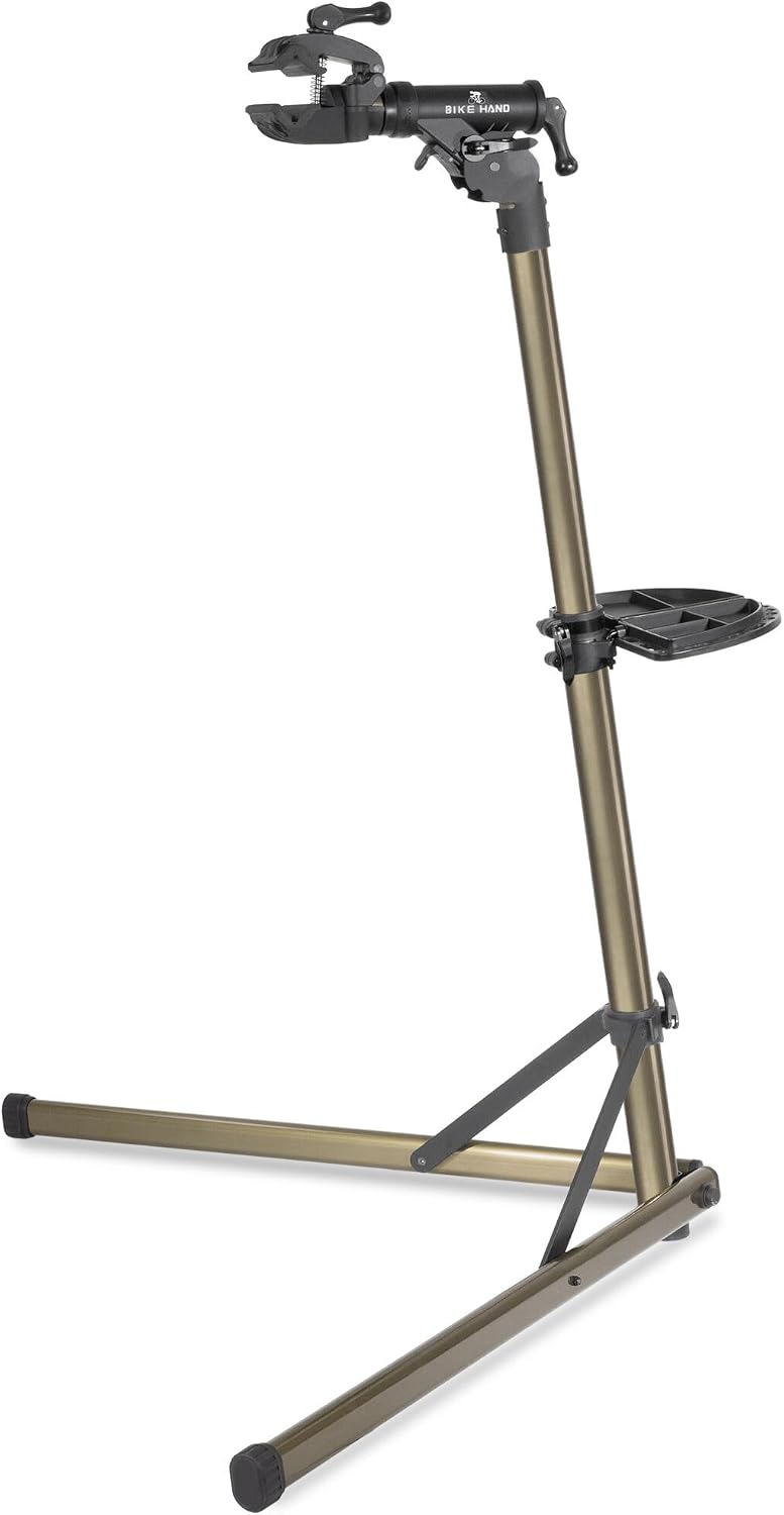 BikeHand Portable Repair Stand: Home Mechanic Workstand for MTB & Road Bikes