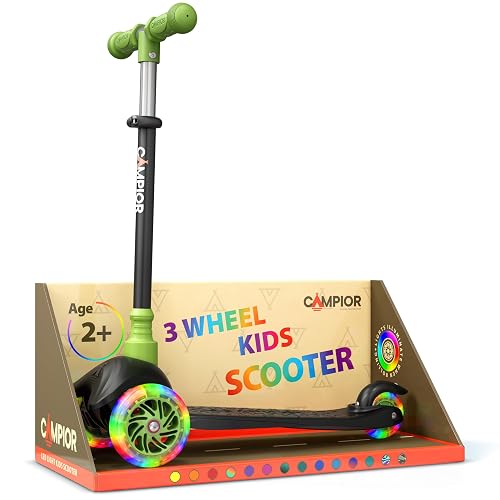 Black & Green Mini 3 Wheel Scooter