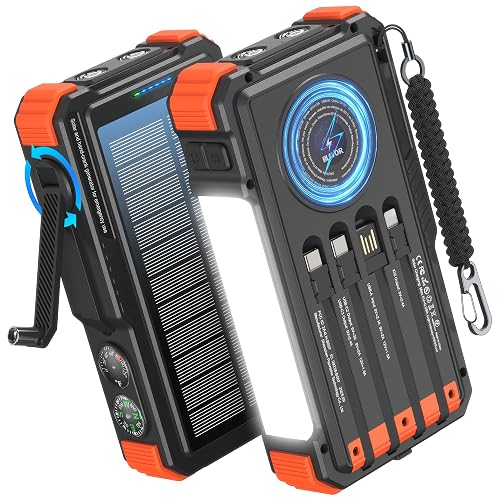 BLAVOR Solar Power Bank with Hand Crank