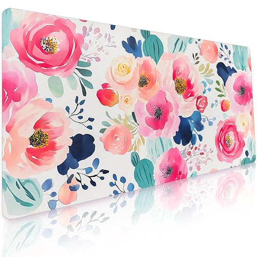 Bloss Pink Floral Desk Mat