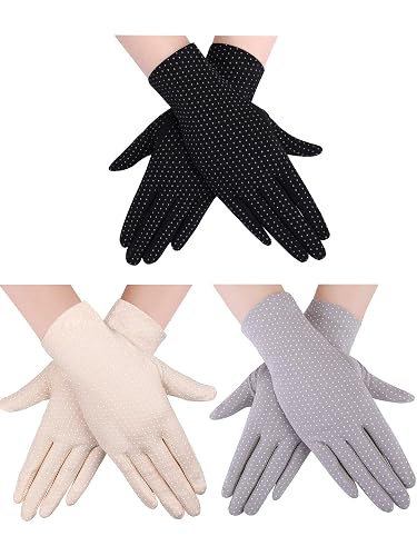 Boao 3 Pairs UV Driving Gloves Sun