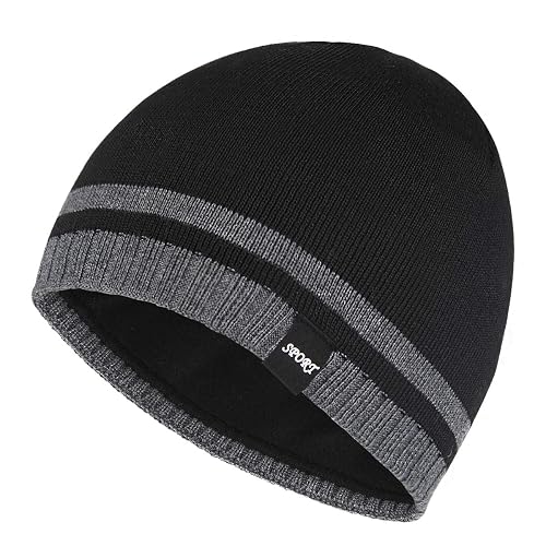 Bodvera Mens Winter Beanie Hat Warm Knit