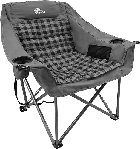 Bolosy Oversized Camping Chairs Heavy Duty Padded