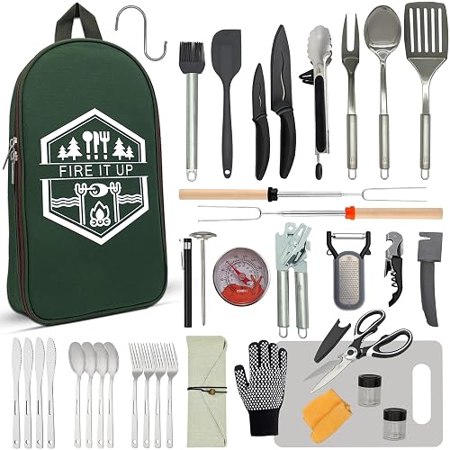 BOMKI Grilling and Camping Cooking Utensils Set