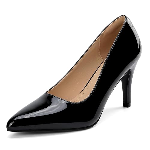 BUEUPU Women's Closed Toe Heels Dress Pointed
