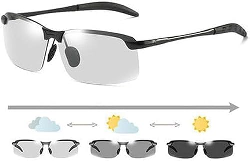 Bwexxt Gray Polarized Photochromic Sunglasses UV400 Sports