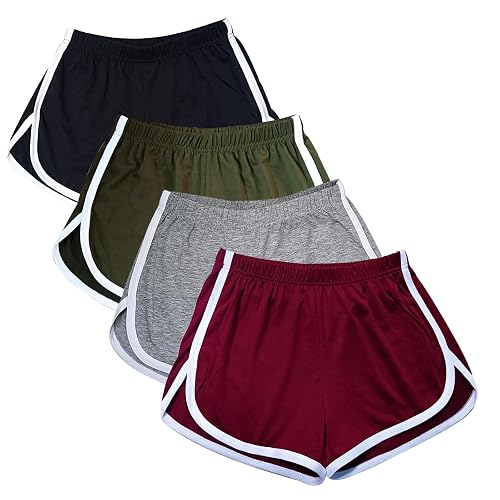 Cameway 4 Pack Women's Cotton Yoga Dance