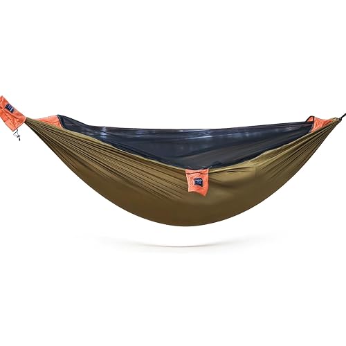 Camping Hammock with Integrated Mosquito Net