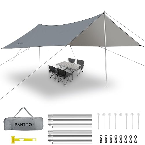 Camping Tarp with Poles Tarps & Canopies