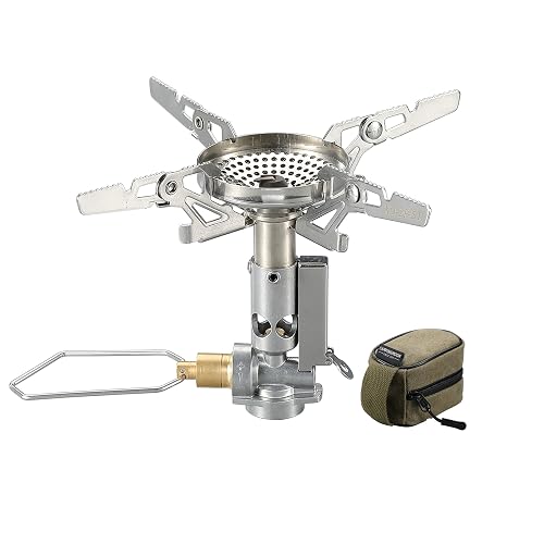 CAMPINGMOON Canister Top Stove Portable Compact Foldable