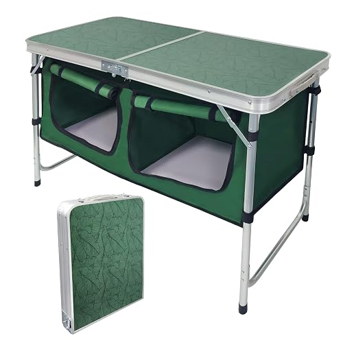 CampLand Table Aluminum Lightweight Height Adjustable