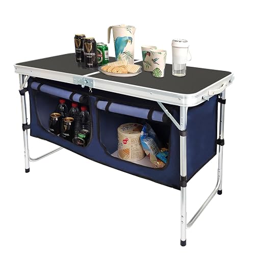 CampLand Table Aluminum Lightweight Height Adjustable