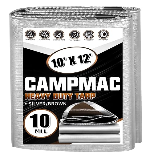 CAMPMAC Tarps Heavy Duty Waterproof 10x12 Ft
