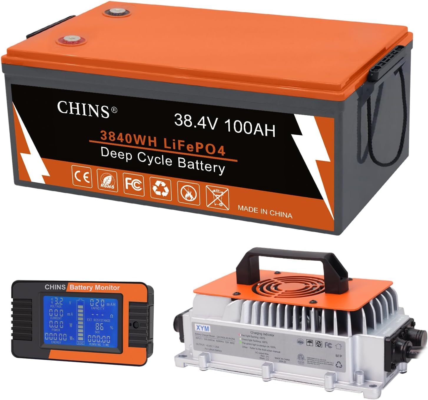 CHINS Golf Cart Bluetooth LiFePO4 Battery