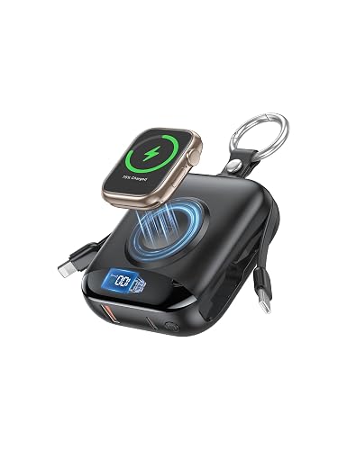 citicr Portable Charger 10000mAh w/Built-in Cables &