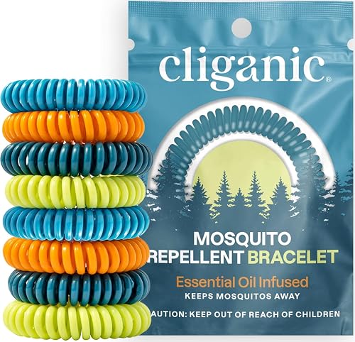 Cliganic 20 Pack Mosquito Repellent Bracelets &